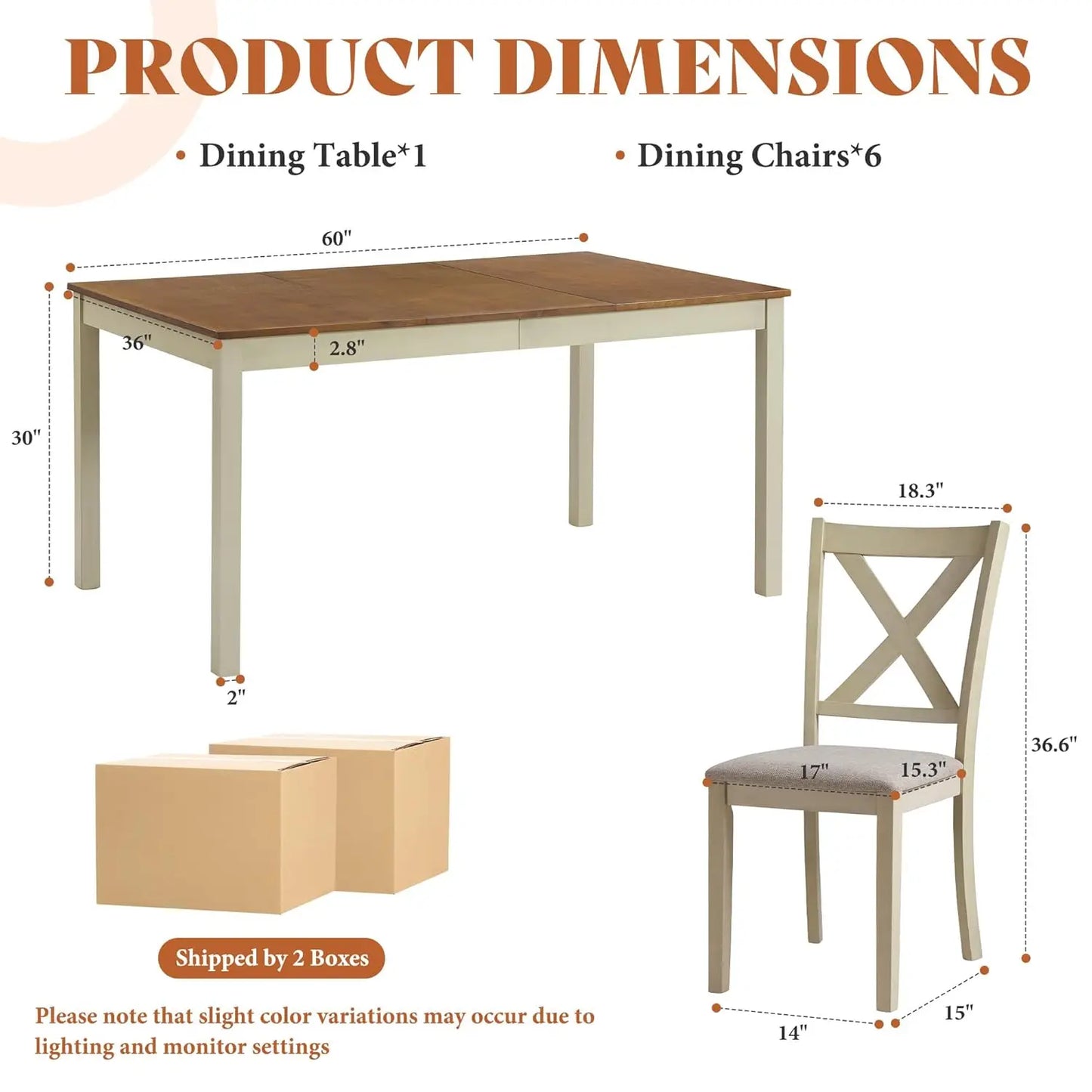 Solid Wood Dining Table Set With Upholstered Chairs