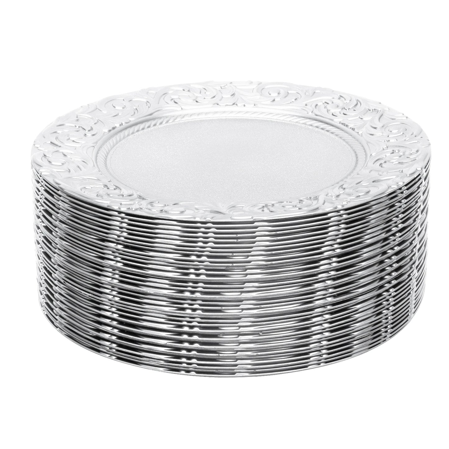 Charger Plates 100 Piece Round Reusable Serving Set for Weddings