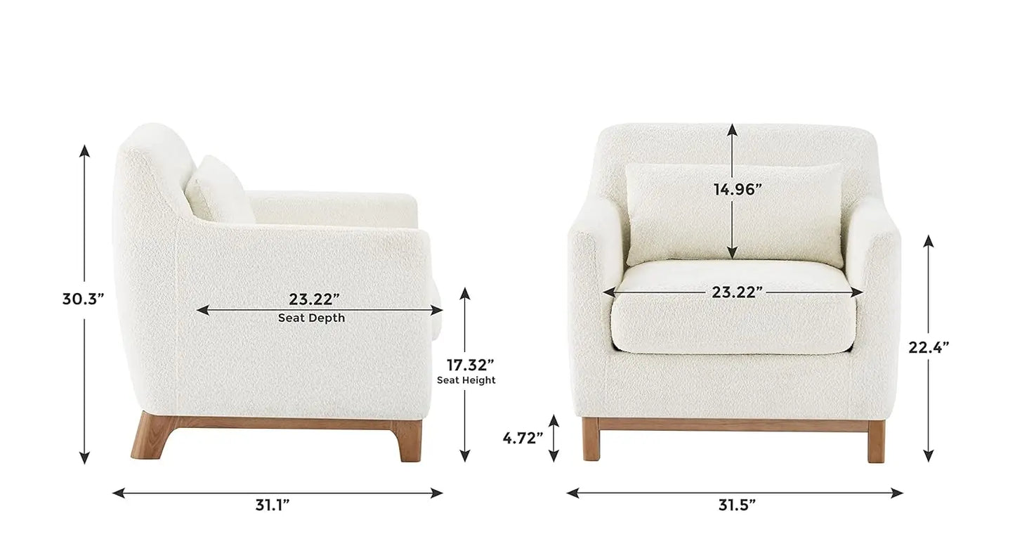 Fabric Reading Armchair For Living Room And Bedroom Comfort