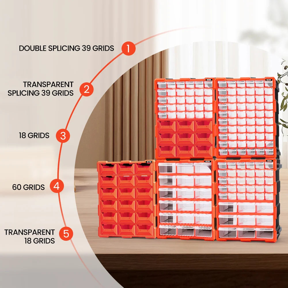 AIRAJ Multi Drawer Plastic Storage Cabinet Bead Lego Makeup Organizer