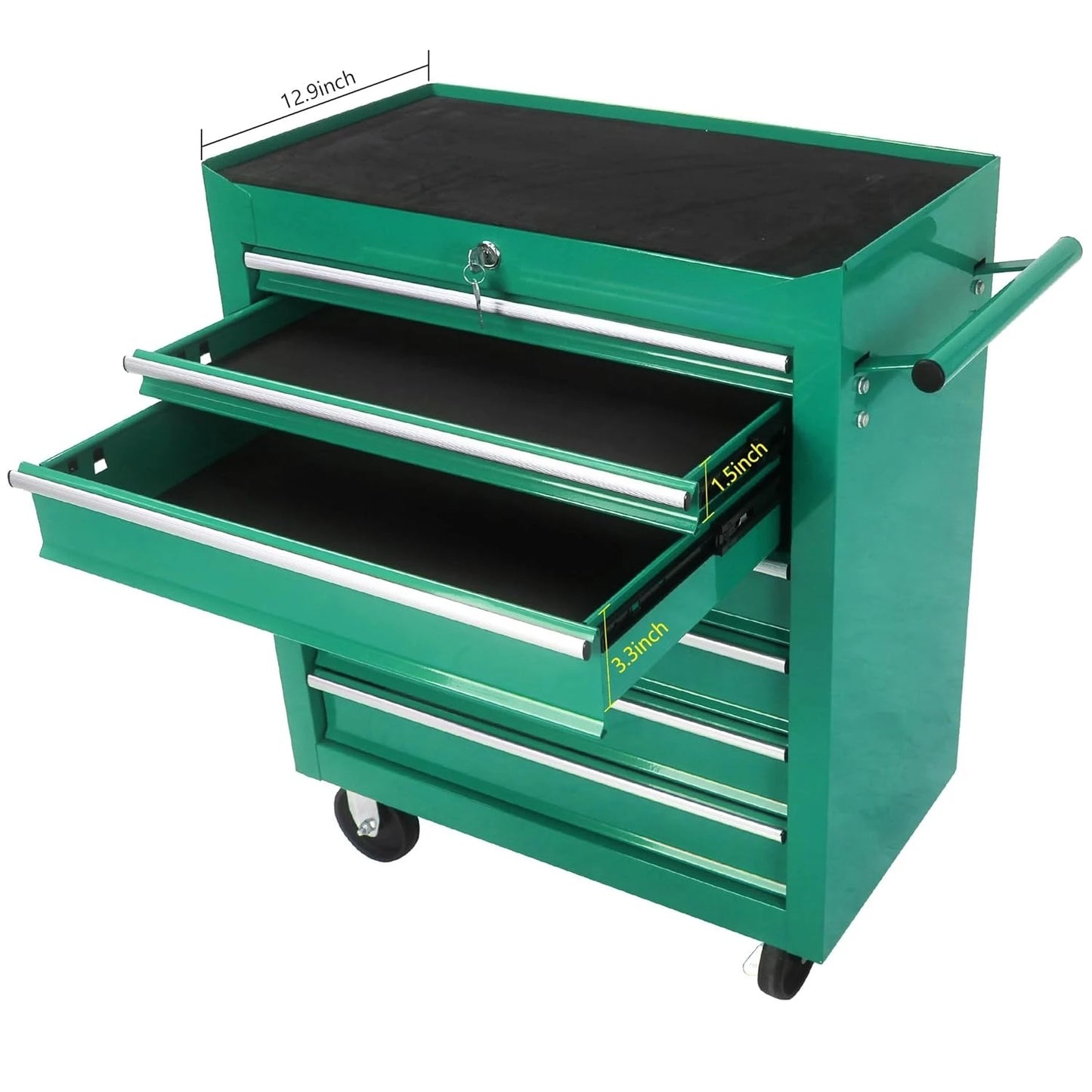 MOYU 7 Drawer Rolling Tool Chest Cart With Wheels Portable Cabinet