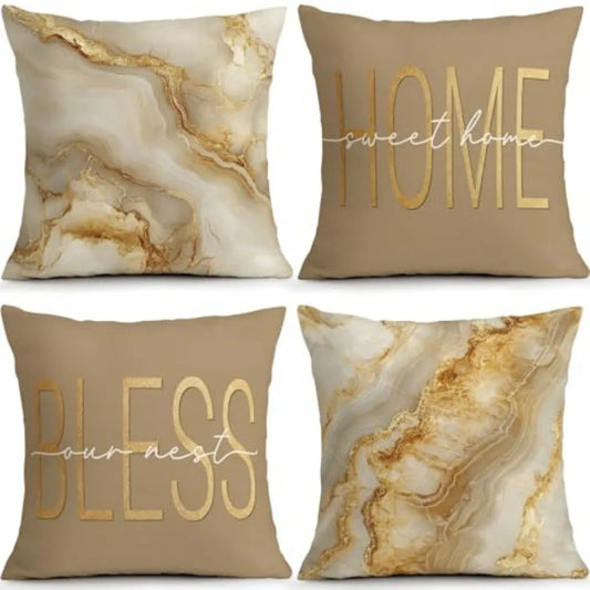 Decorative Throw Pillow Covers Set Of Four For Living Room