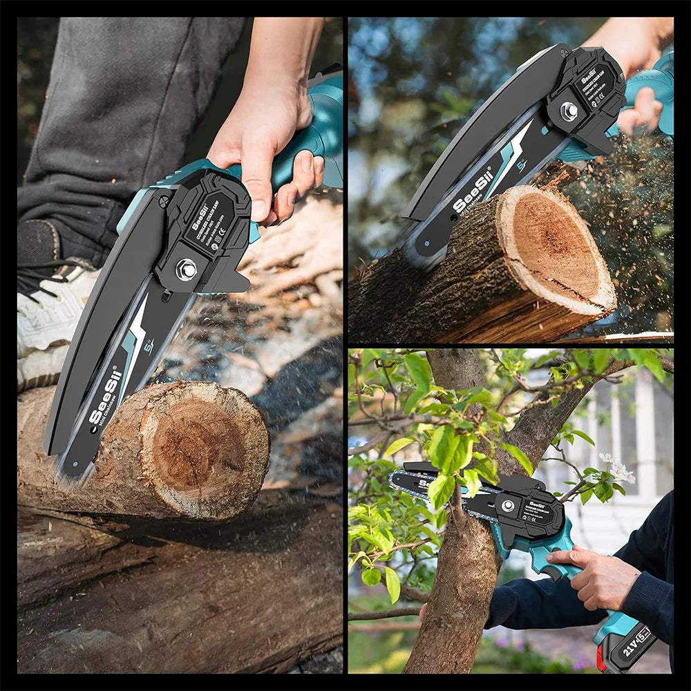 Seesii Cordless Mini Chainsaw for Makita 18V Battery Wood Cutting