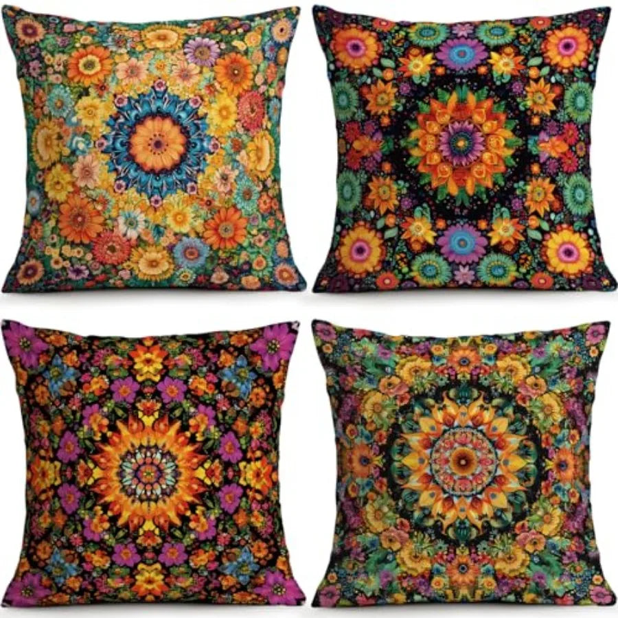 Decorative Throw Pillow Covers Set Of Four For Living Room