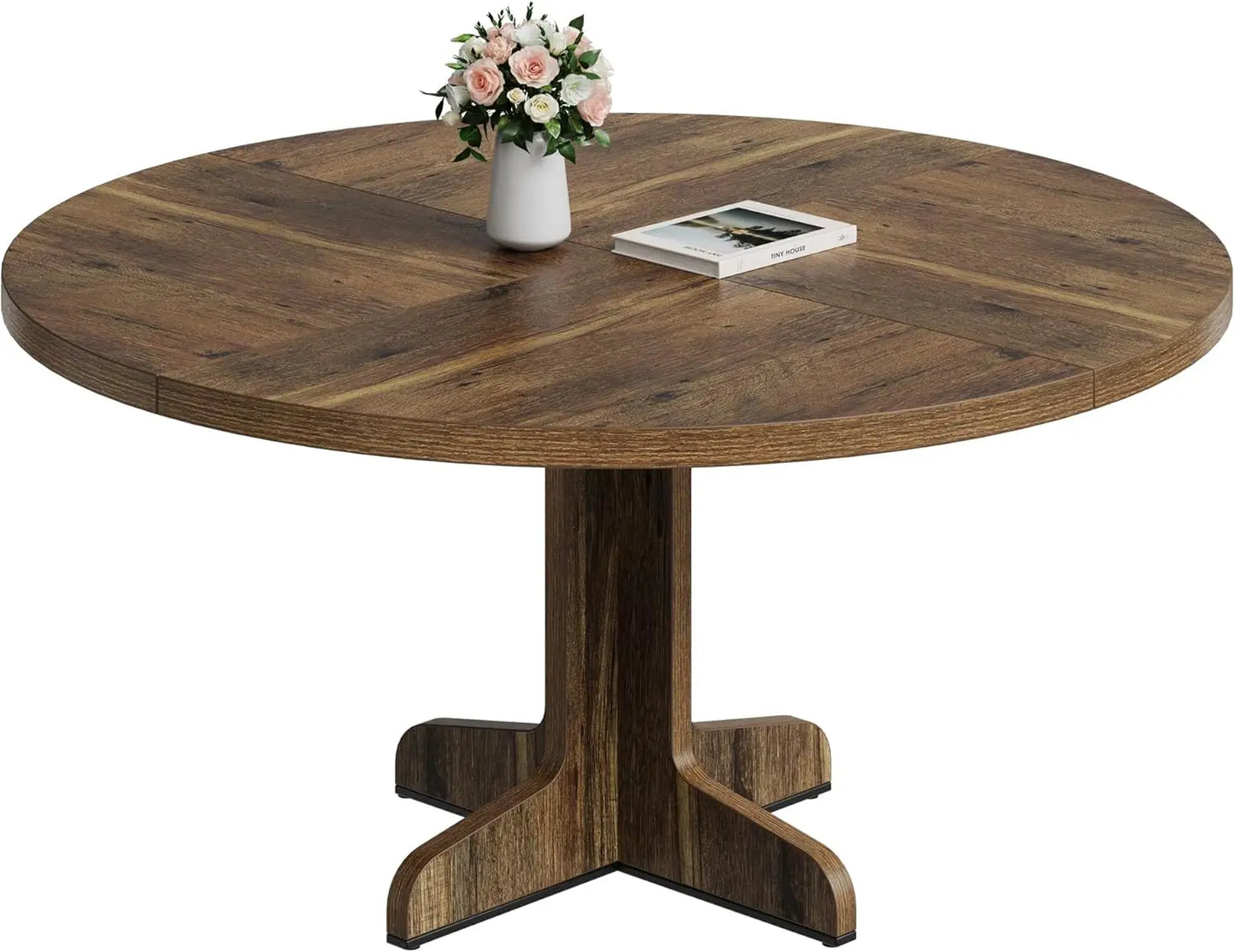 Studyset Round Dining Table Four Farmhouse Stable Base