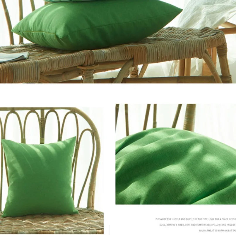 Indoor And Outdoor Waterproof Decorative Square Throw Pillow Cover With Leaf Pattern