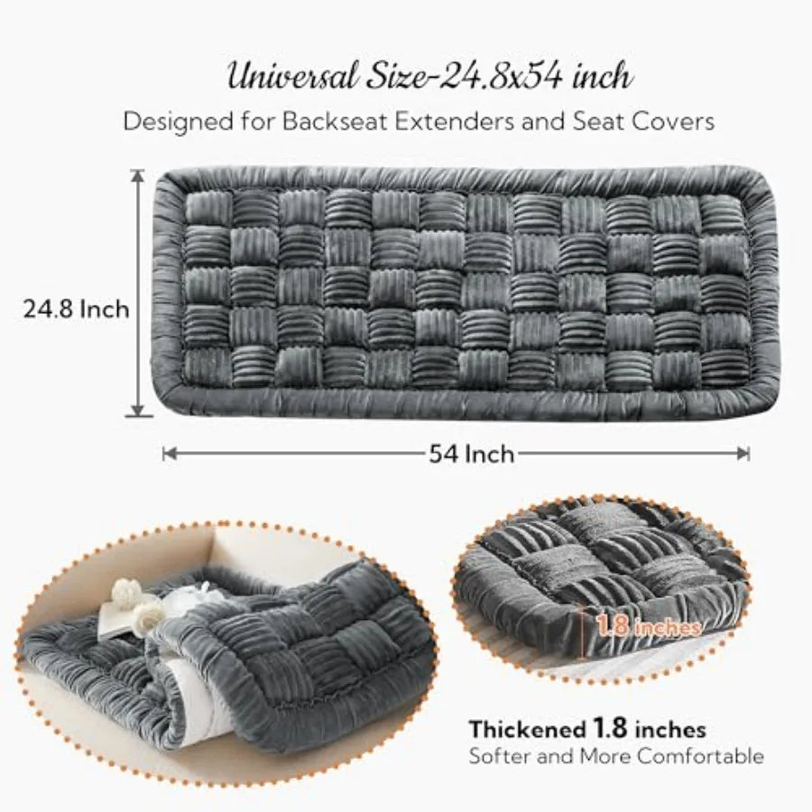 Backseat Pet Bed MatDog Bed for Car Fuzzy Dog Seat Cover for Car Back Seat Non-Slip Travel Pet Mat Fit for Backseat Extenders S