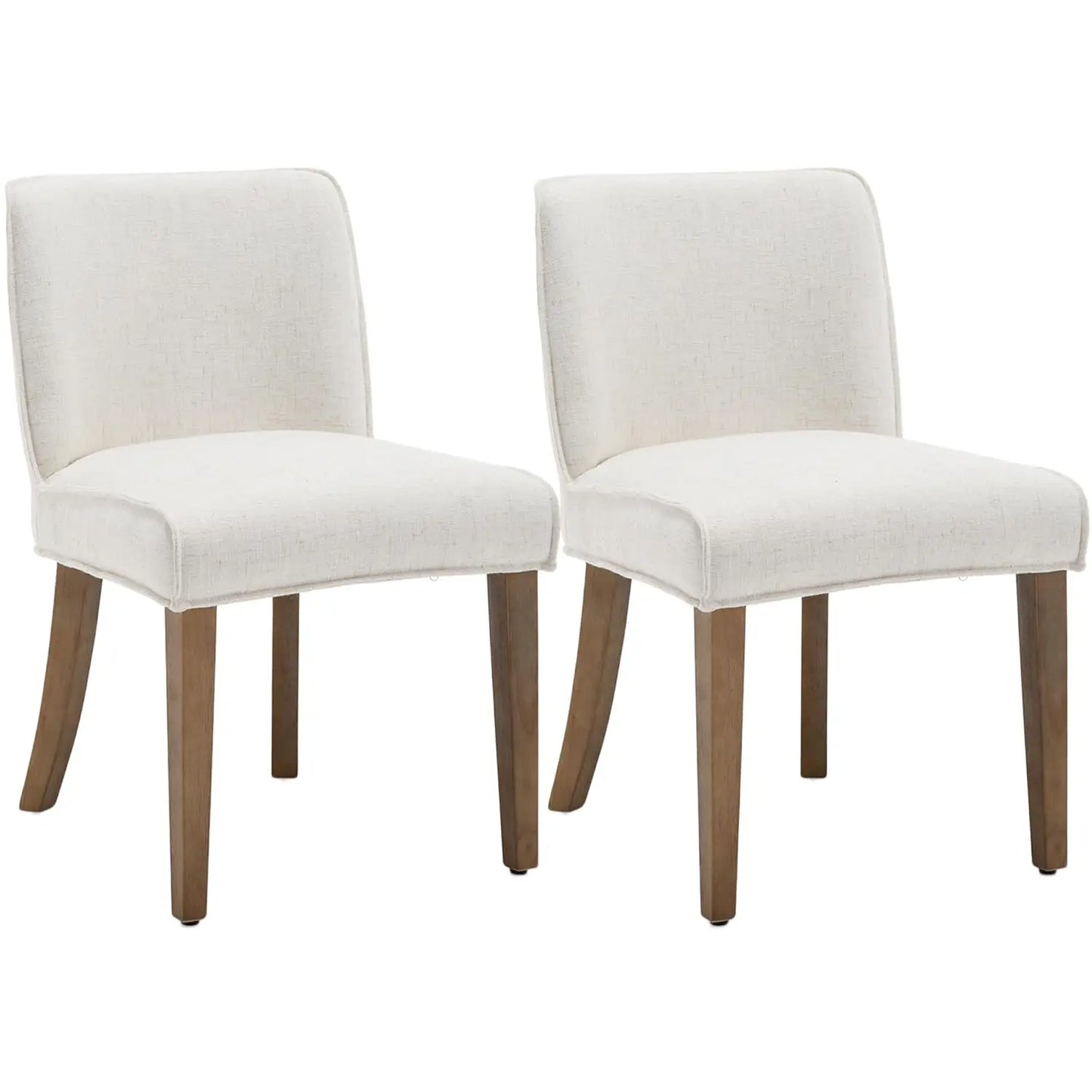 Farmhouse Dining Chairs Set Of 2 Upholstered Linen Fabric