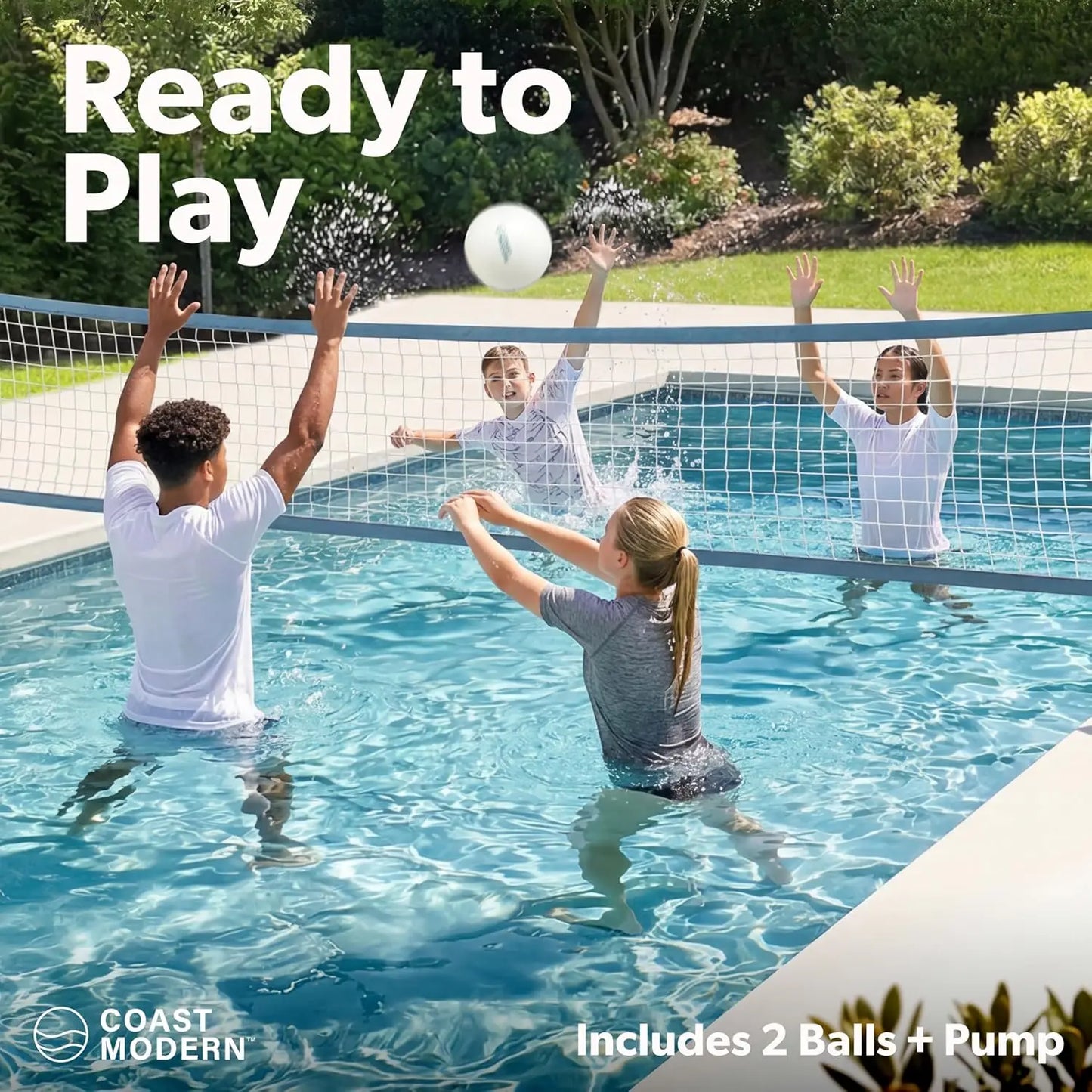Pool Volleyball Net Set With Premium Accessories For Family Fun