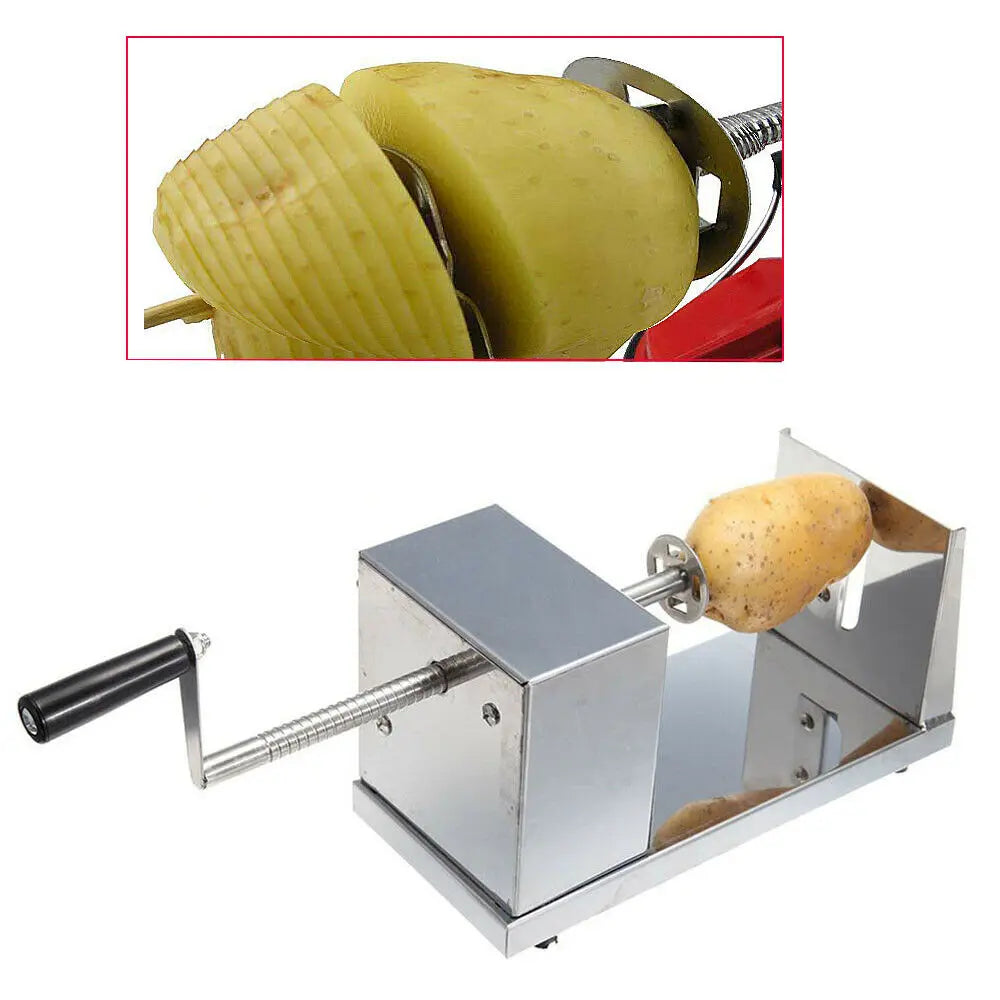 Stainless Steel Spiral Potato Chips Maker And Fruit Slice Cutter