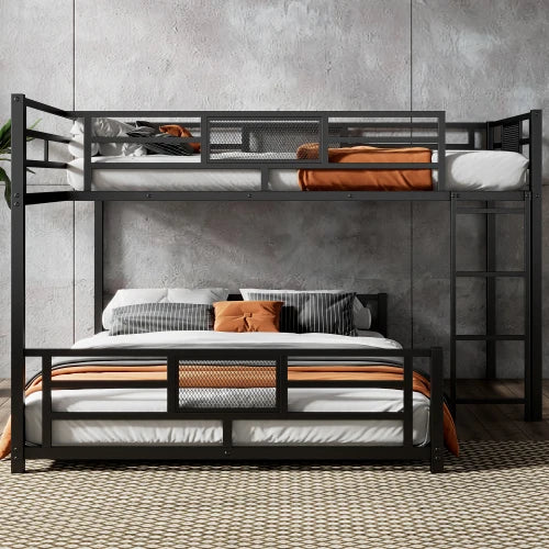 L Shaped Metal Bunk Bed With Sturdy Construction Durable