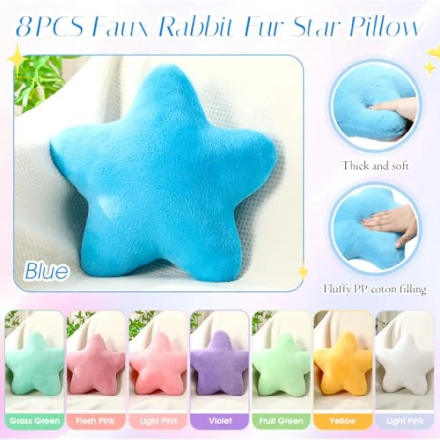 Star Shaped Throw Pillows 8 Pack Decorative Plush Cushions