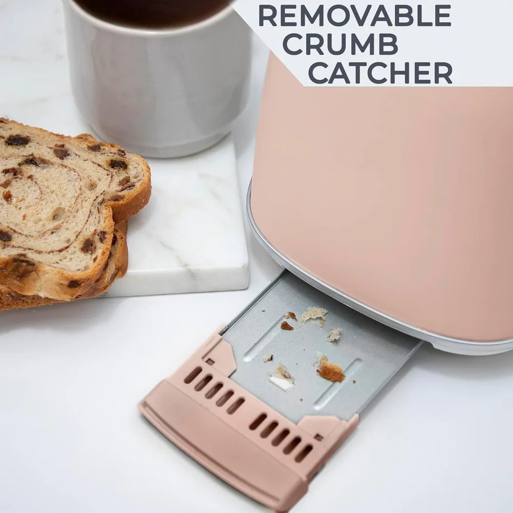 Retro Stainless Steel Toaster Featuring Six Distinct Browning Levels