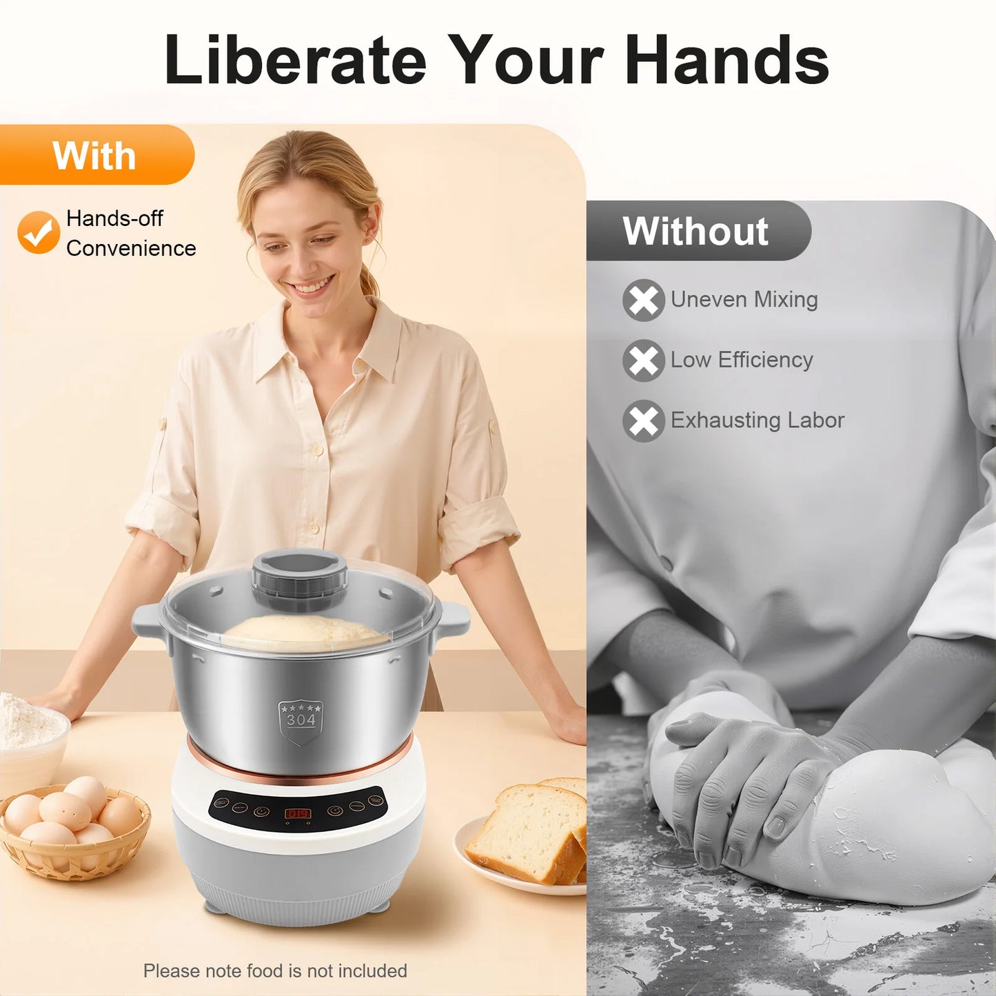 Electric Dough Maker With Ferment Function Dough Mixer For Pizza