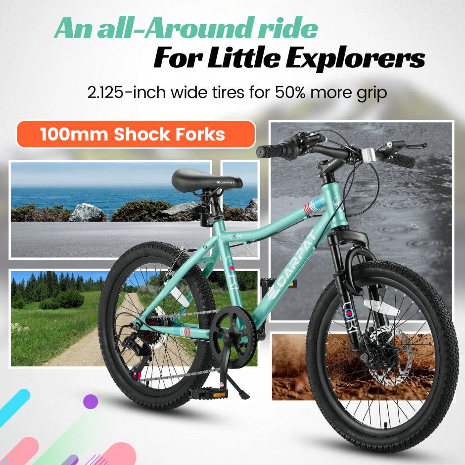 Kids Mountain Bike 7 Speed Front Suspension Disc Brake