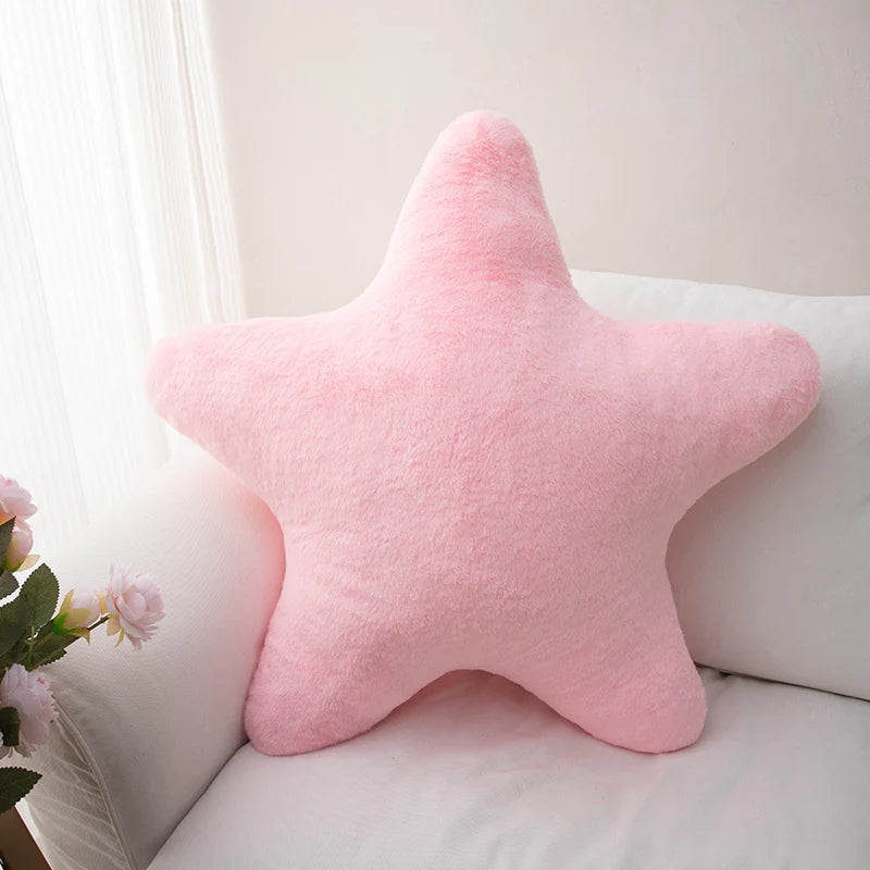 Soft Plush Star Shaped Decorative Throw Pillow For Bedroom