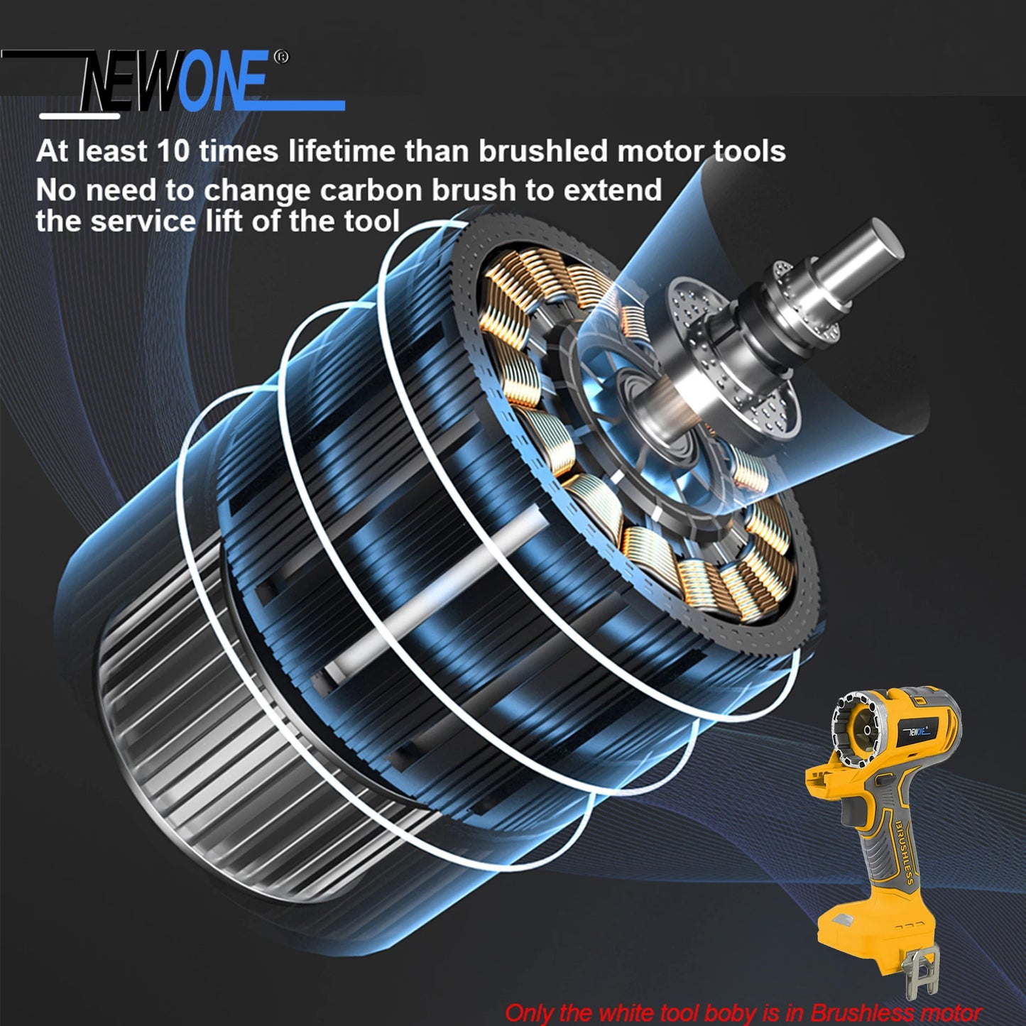 NEWONE 12-in-1 18V Brushless Multi Tool Jig Saw Oscillating Tool