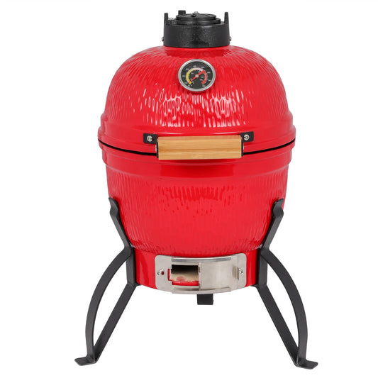 Elenxs Ceramic Asador Kamado Charcoal Grill Outdoor Barbecue Smoker