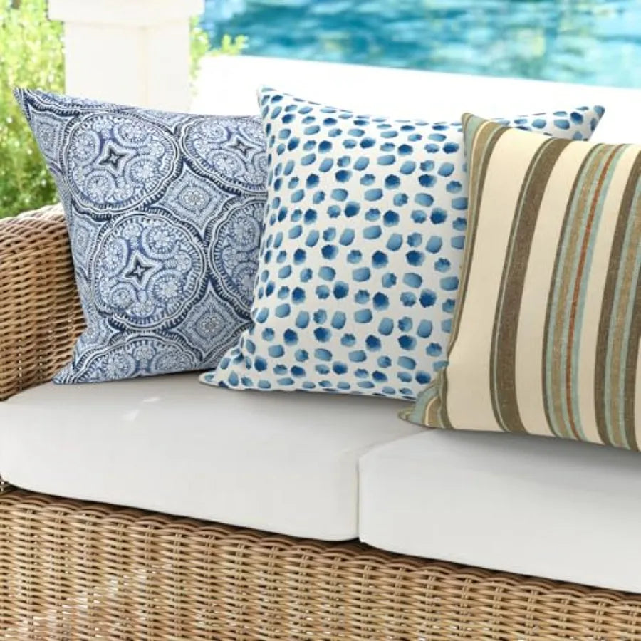 Waterproof Outdoor Throw Pillow Set Pack of 2 for Patio and Sofa