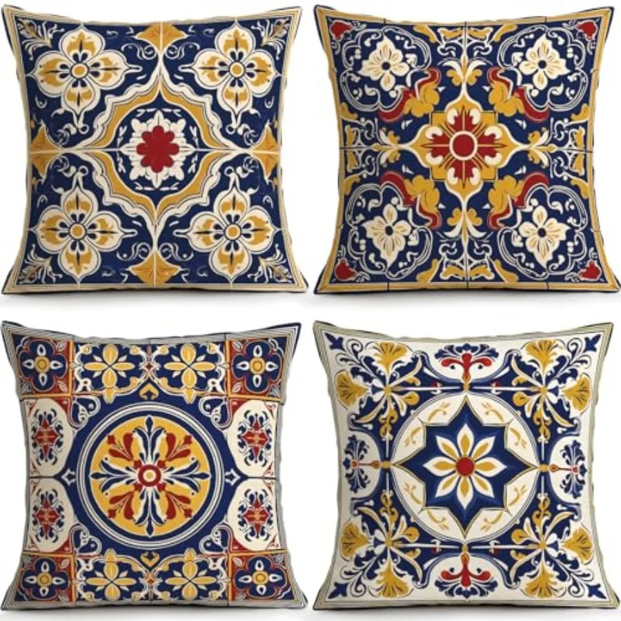 Decorative Throw Pillow Covers Set Of Four For Living Room
