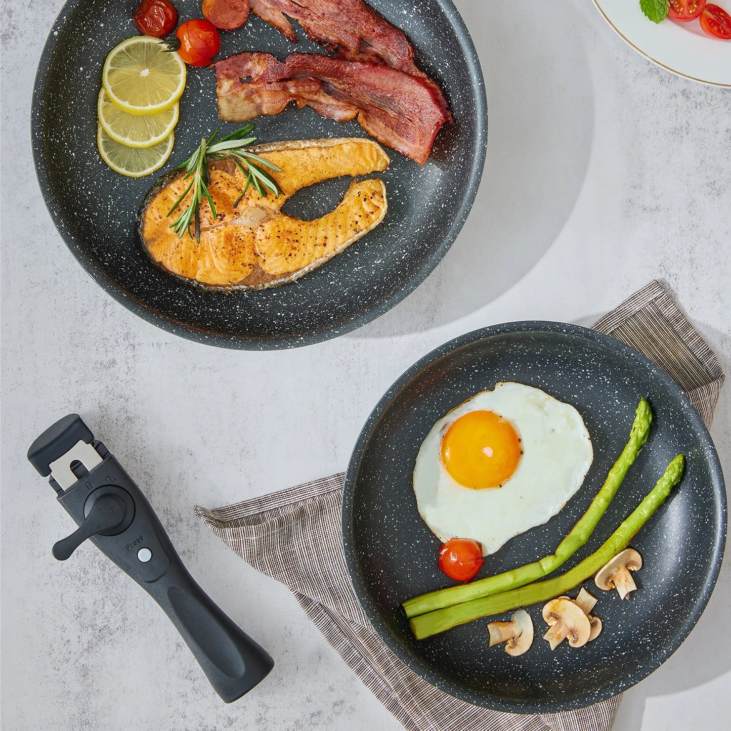 Induction Cookware Set Nonstick Pots and Pans With Removable Handles