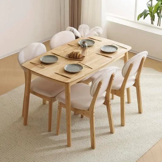 5-Piece Wood Dining Table And Chairs Set For Kitchen