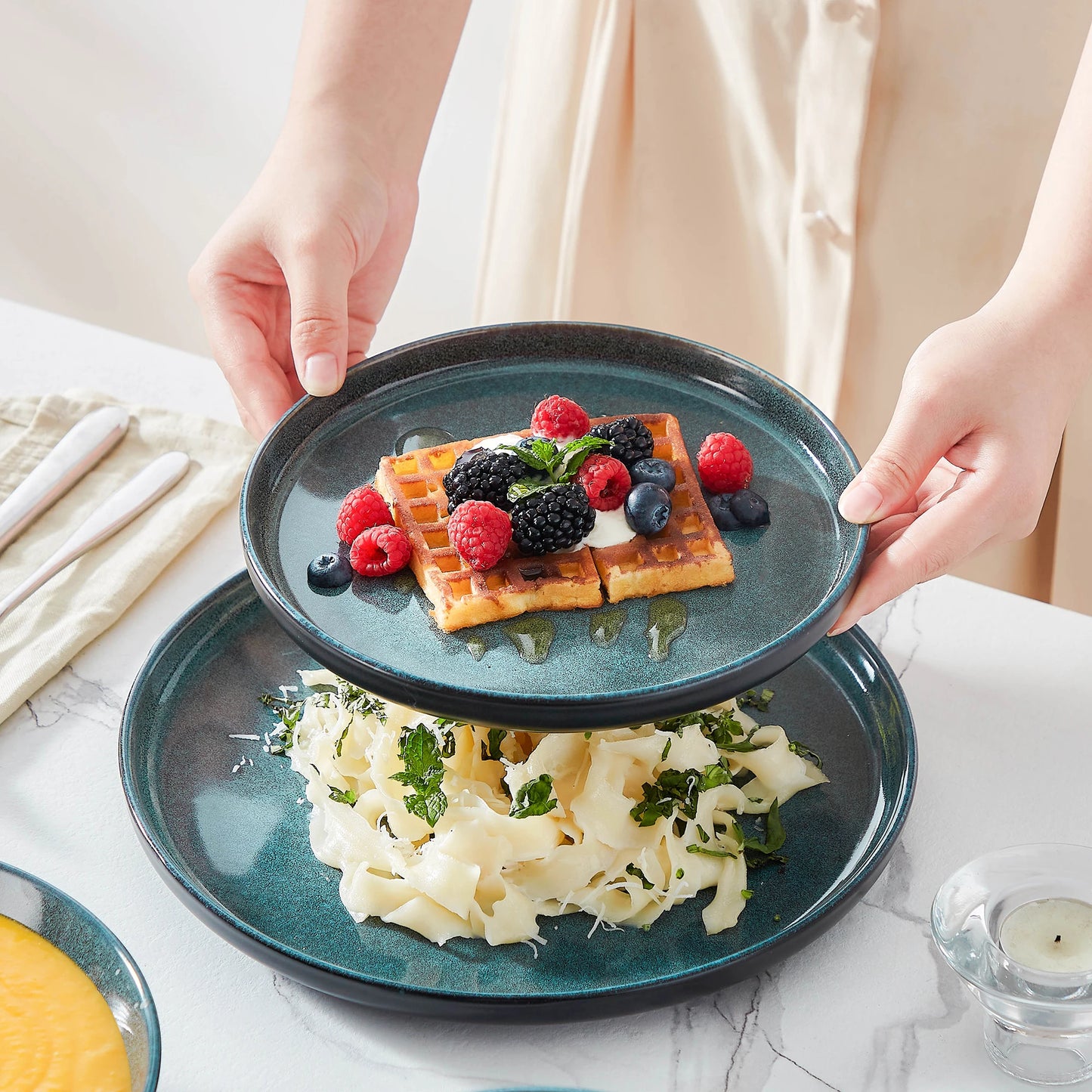 Vancasso PLAYB Reactive Glaze Stoneware Dinnerware Set