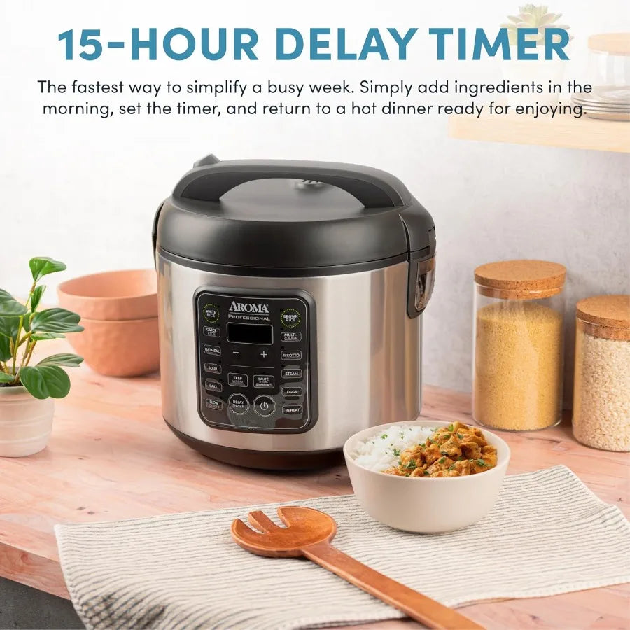 LISM Professional Digital Rice Cooker 10 Cup Uncooked Capacity
