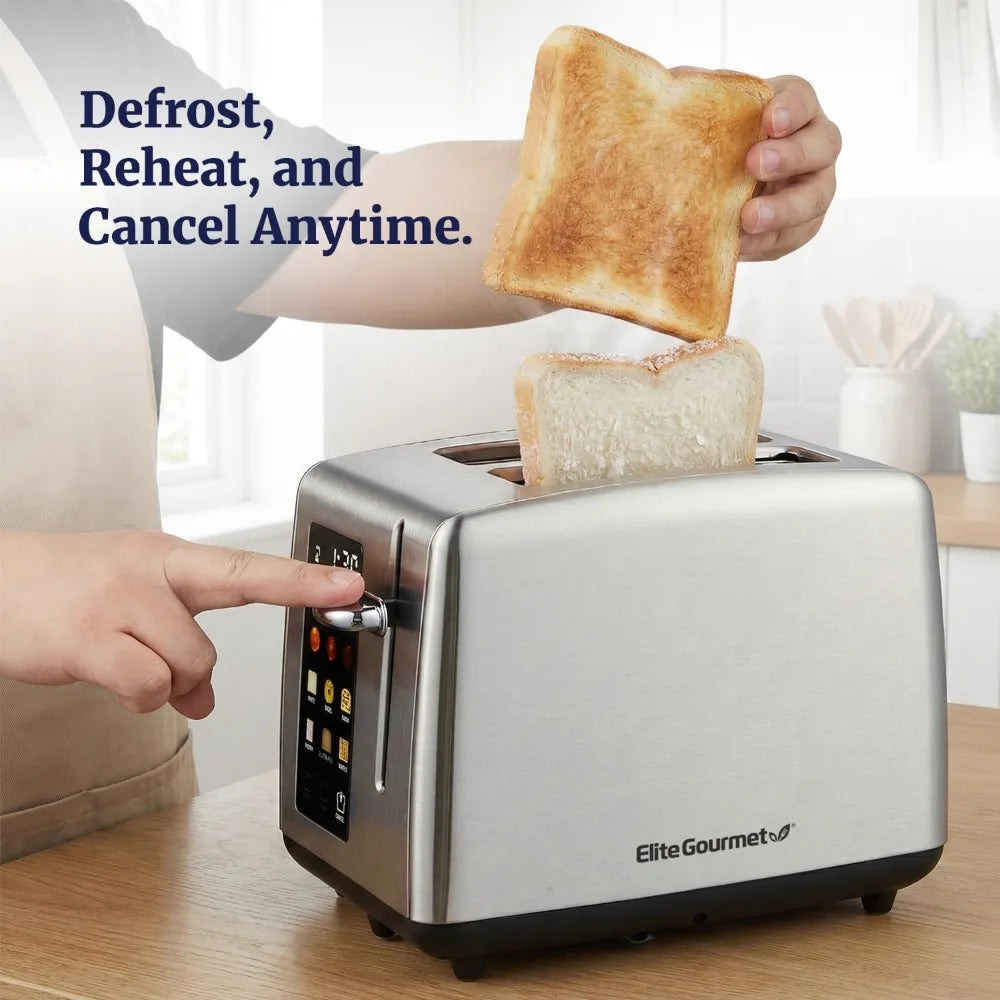 Digital Countdown Toaster Extra Wide Slots Bagel Function