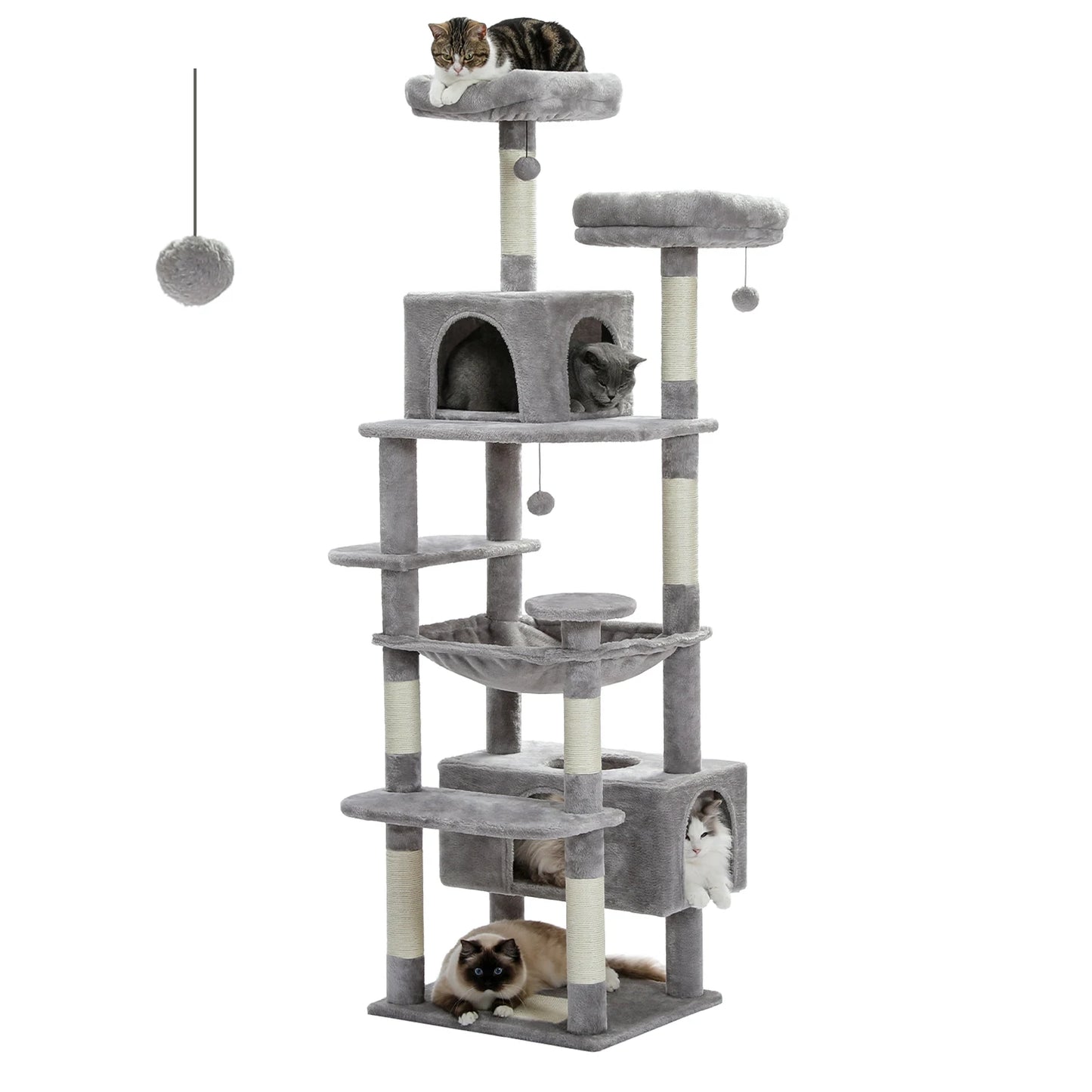 PAWZ Road Five-Tier Cat Tree Tower With Sisal Scratching Posts