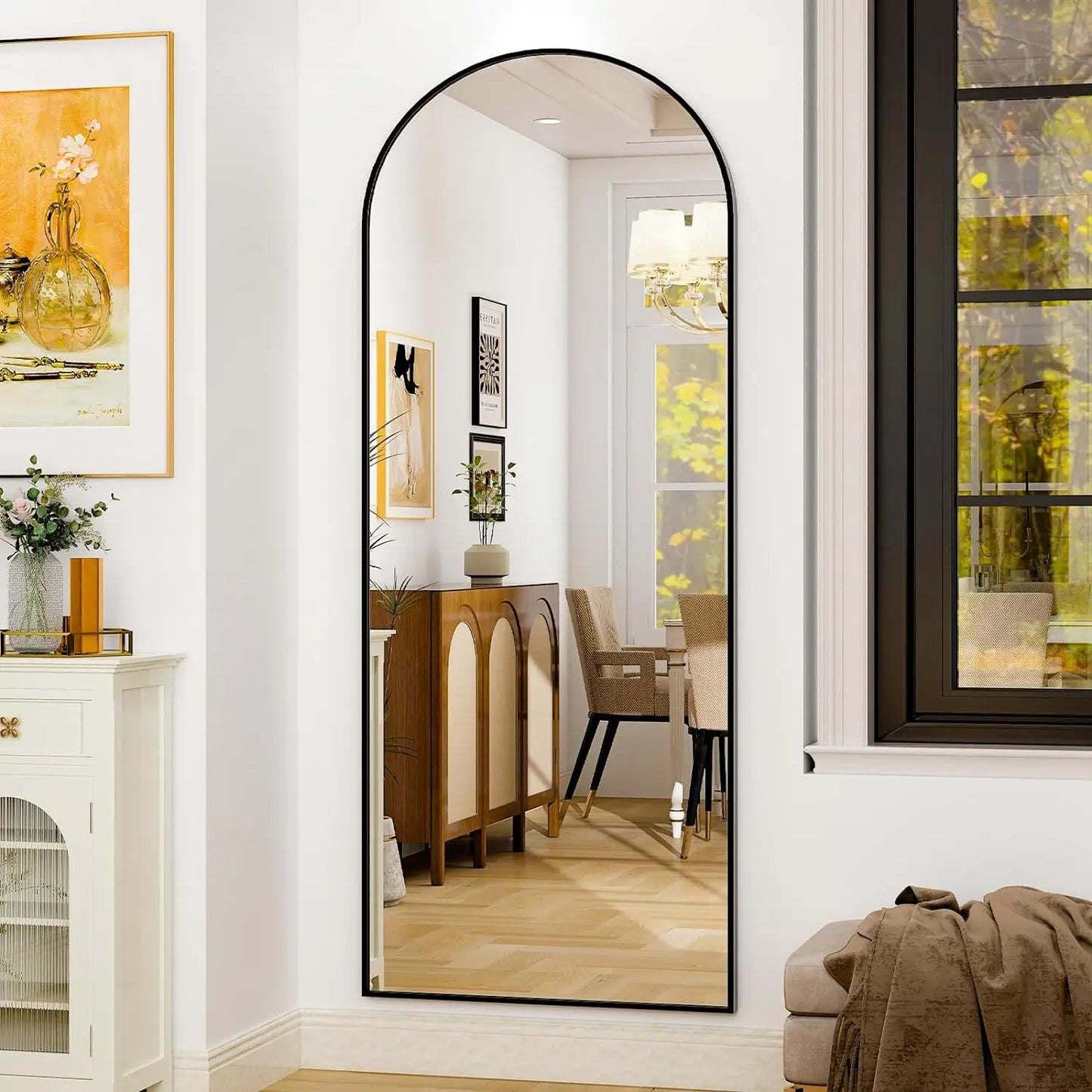HARRITPURE Aluminum Frame Full Length Mirror For Bedroom Living Room