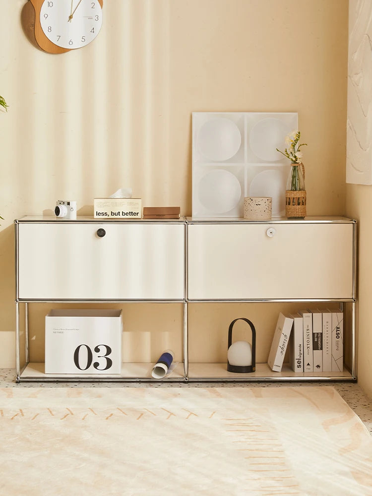 Bigcityfur Tv Stand Corner Cabinet Metal Storage Display Cabinet
