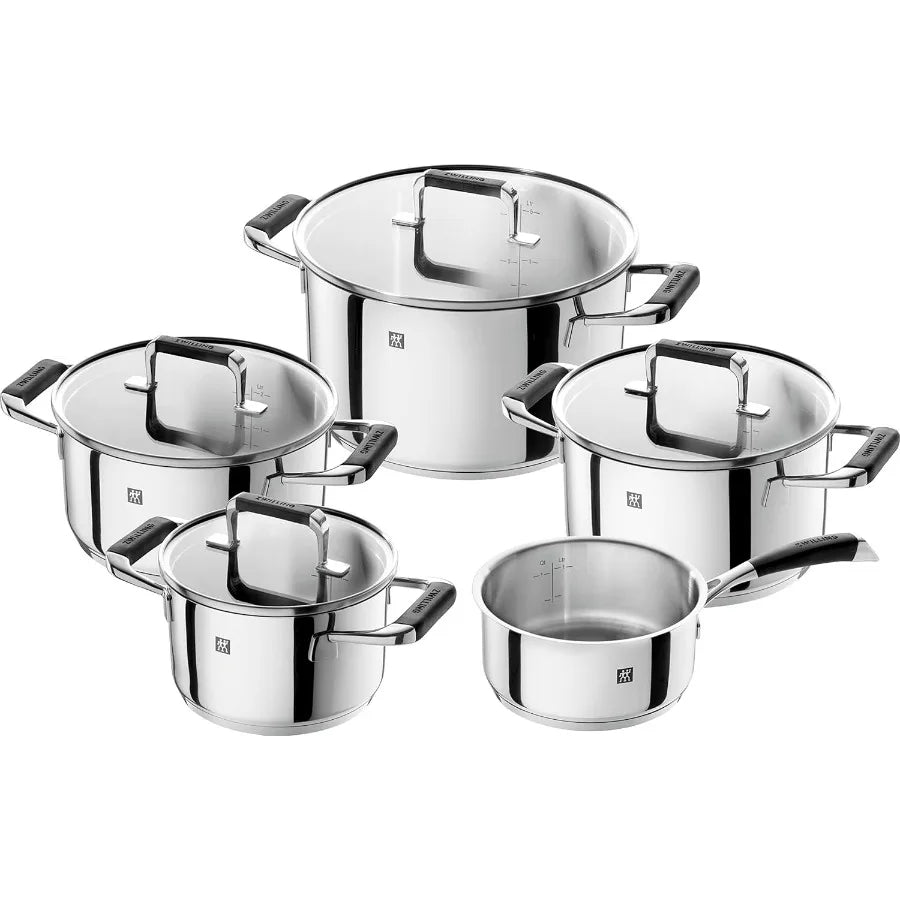 Cornelia Poletto 5-Piece Stainless Steel Saucepan Set For Induction
