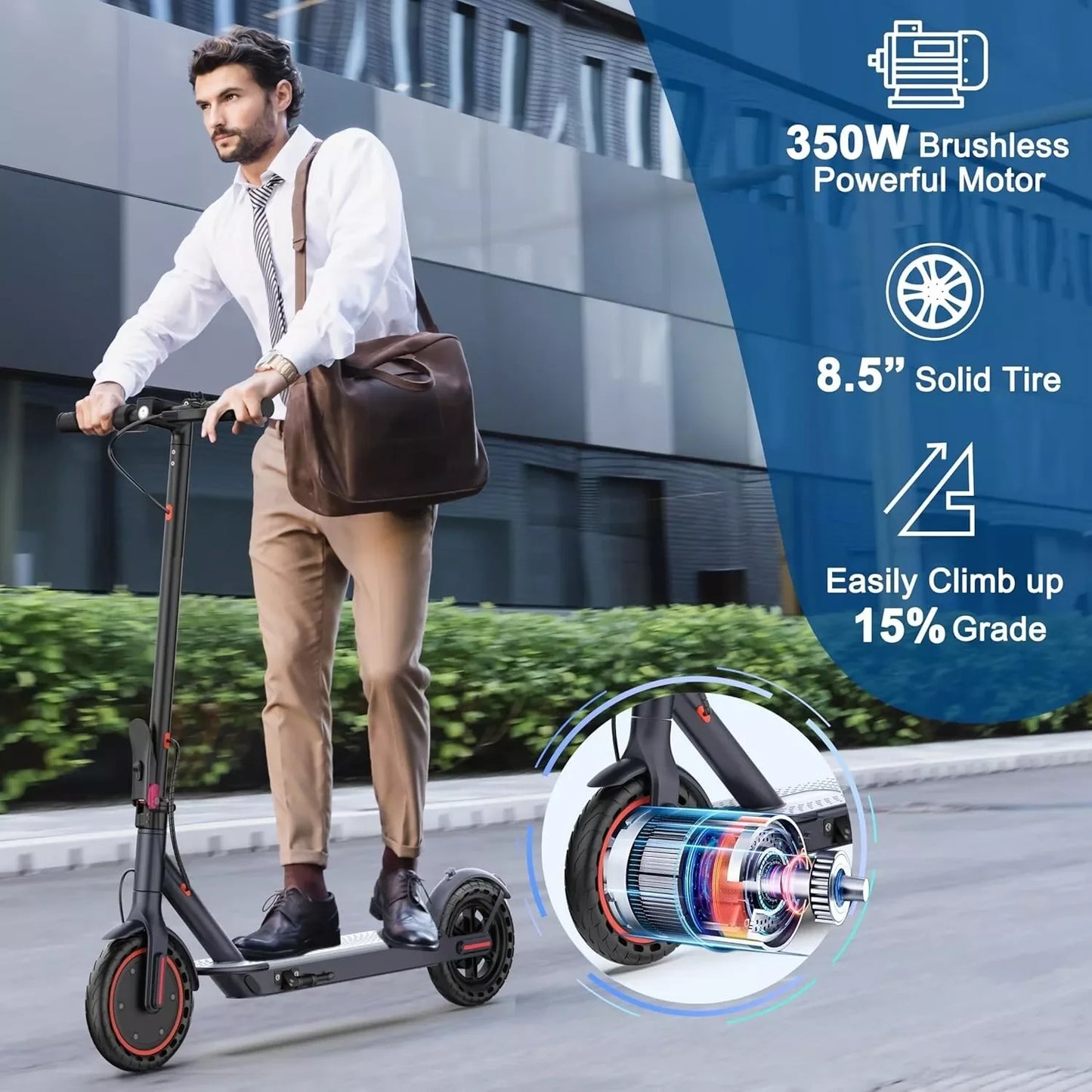 Ladped LP60 Electric Scooter 350W Folding 19mph 16 Mile Range