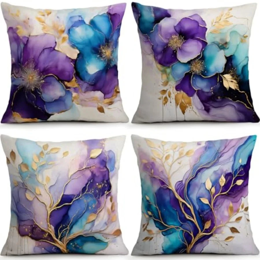 Decorative Throw Pillow Covers Set Of Four For Living Room