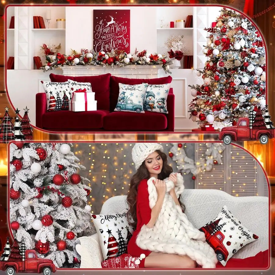 Holiday Pillow Covers Set 20 Pcs Seasonal Sunflower