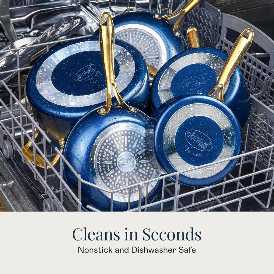 Ceramic 12 Piece Cookware Set Nonstick Pots And Pans Steamer