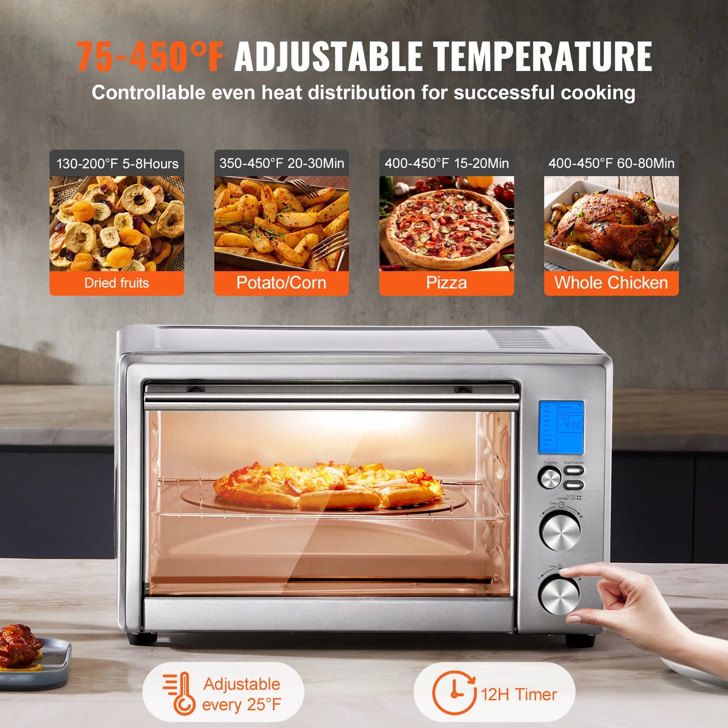 SucceBuy 13-In-1 Air Fryer Toaster Oven Convection Countertop
