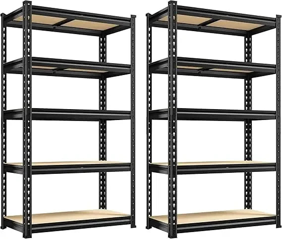 Storage Shelves Set Of 2 5 Tier Heavy Duty Garage Shelving Unit