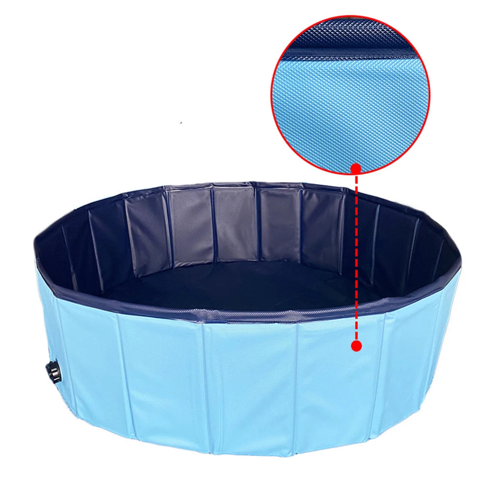 PETRAVEL Foldable Dog Swimming Pool For Pets Durable Stable Portable