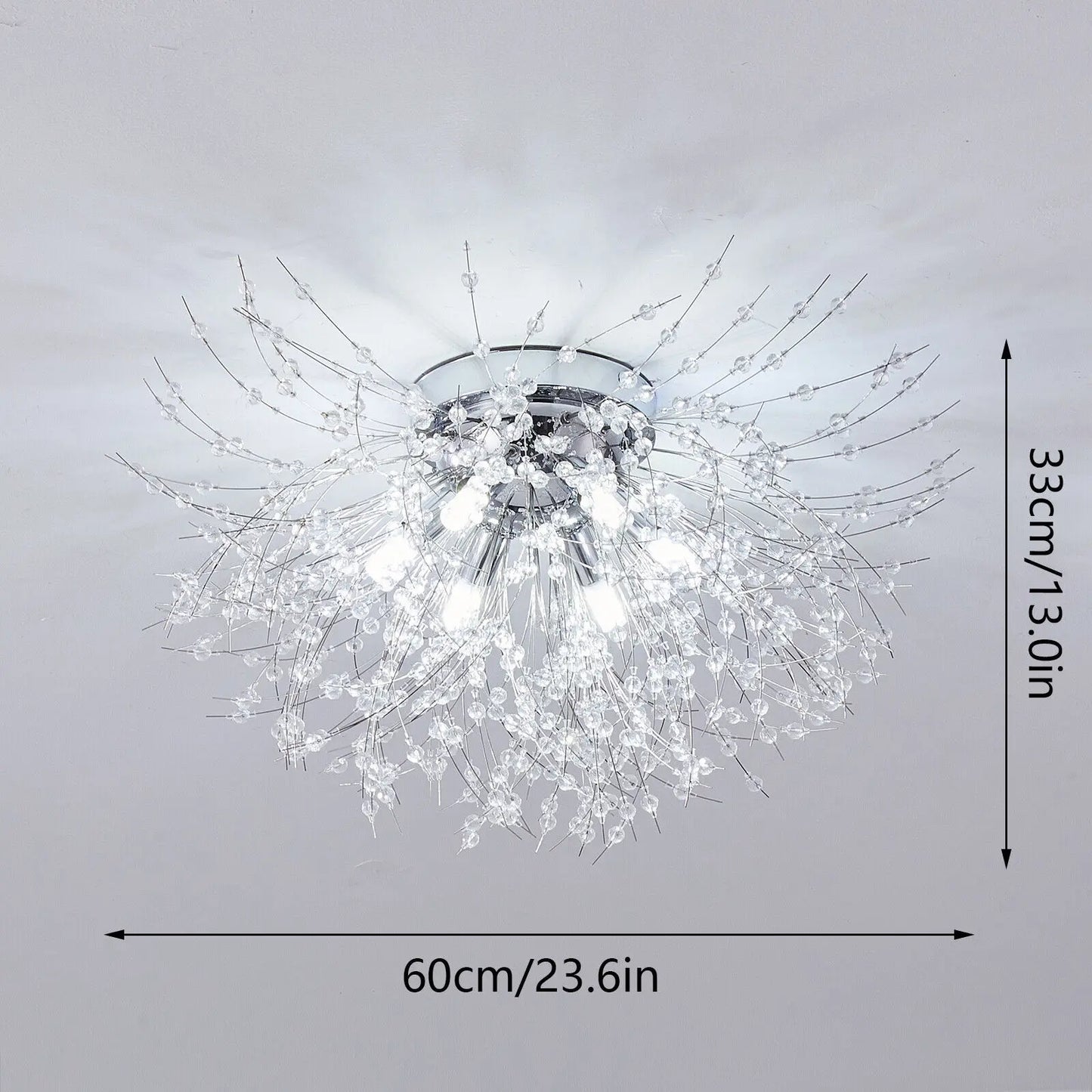 Led Flush Mount Ceiling Light Fireworks Chandelier G9 Base 110V