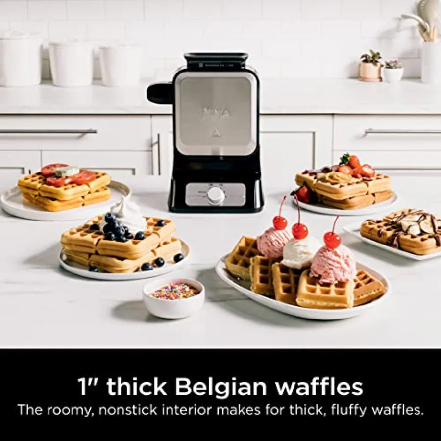 Belgian Waffle Maker Pro Vertical Design Five Shade Settings