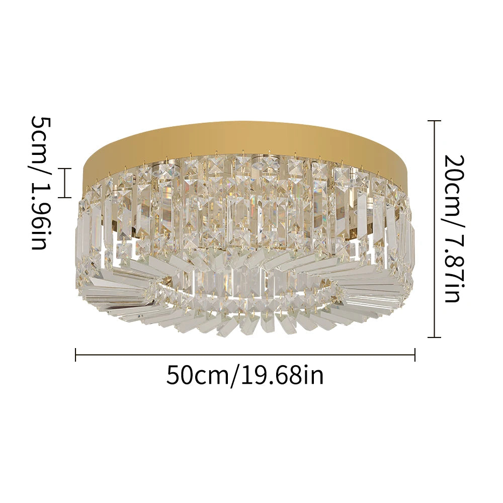 VETRULUS Crystal LED Ceiling Chandelier For Living Room Lighting