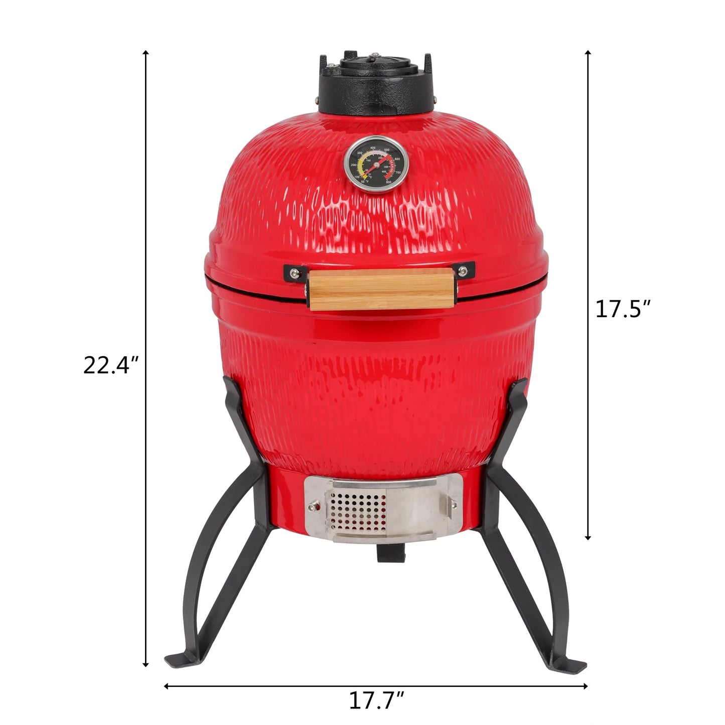 Elenxs Ceramic Asador Kamado Charcoal Grill Outdoor Barbecue Smoker