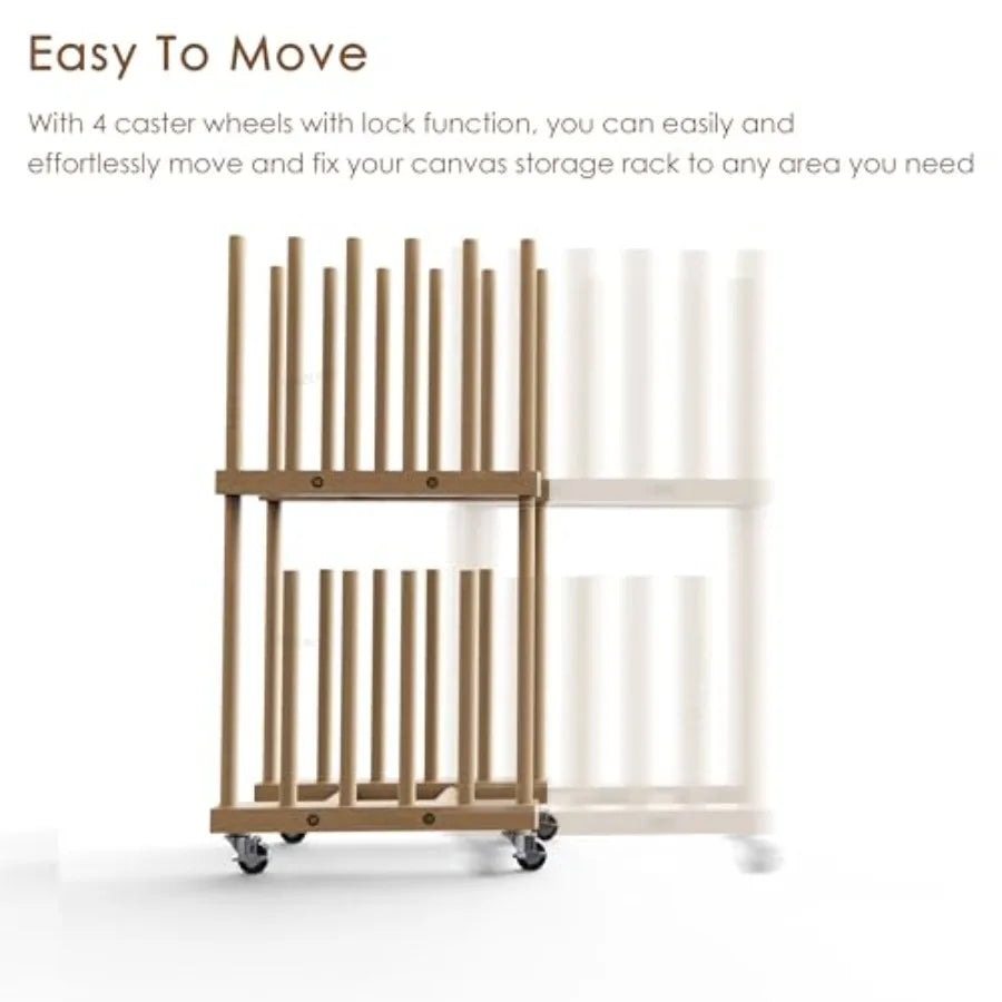 Art Storage Rack For Canvas And Drawing Supplies Portable