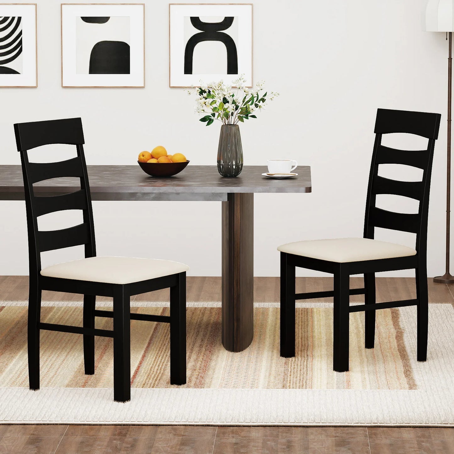 HOMASIS High Back Dining Chairs Set of 2 for Kitchen