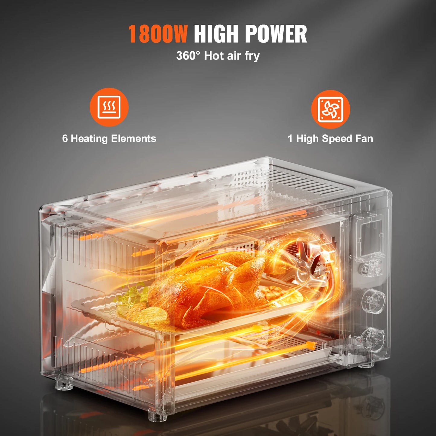 SucceBuy 13-In-1 Air Fryer Toaster Oven Convection Countertop