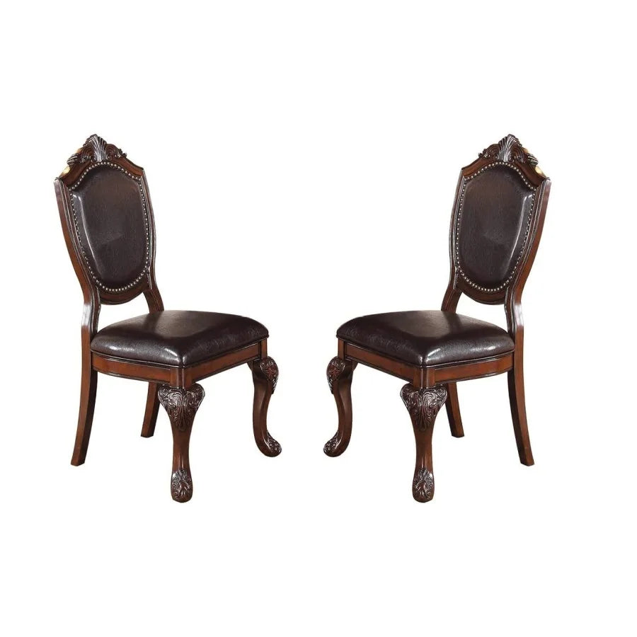 Classic Antique Round Dining Table And 4 Chairs Set