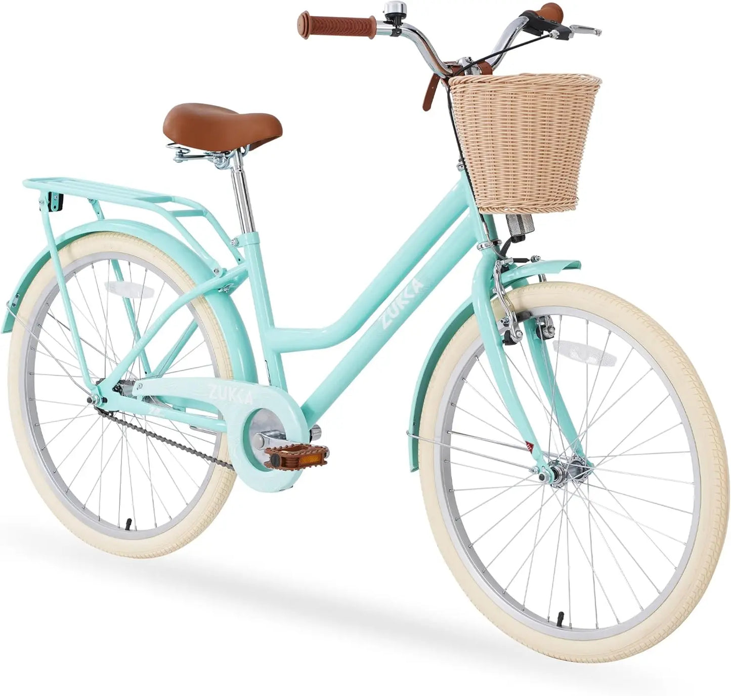 ZUKKA Kids Bike For Girls With Basket Front V Brake Rear Coaster Brake