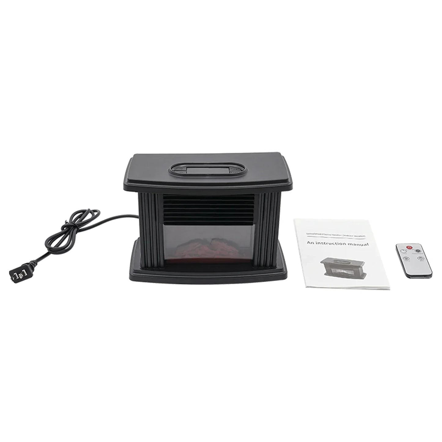 1000W Infrared Electric Fireplace Heater With 3D Flame Effect Adjustable